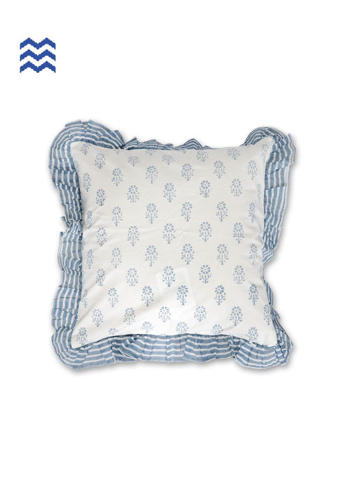 20s Cotton Cushion Cover In Graphic Block Print