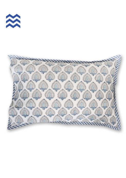 40s Cotton Pillow Cover In Assorted Block Print