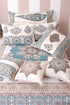 40s Cotton Pillow Cover In Graphic Block Print
