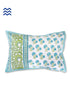 40s Cotton Pillow Cushion Cover In Floral Block Print