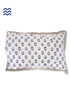 40s Cotton Pillow Cover in Floral Block Print