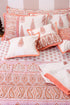 40s Cotton Pillow Cover In Graphic Block Print