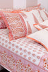 40s Cotton Pillow Cover In Graphic Block Print