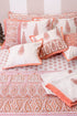 40s Cotton Pillow Cover In Graphic Block Print