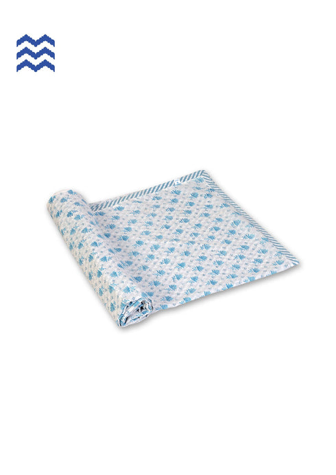 Mulmul Cotton Dohar in Floral Block Print