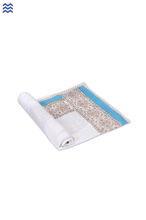 Mulmul Cotton Dohar In Graphic Block Print