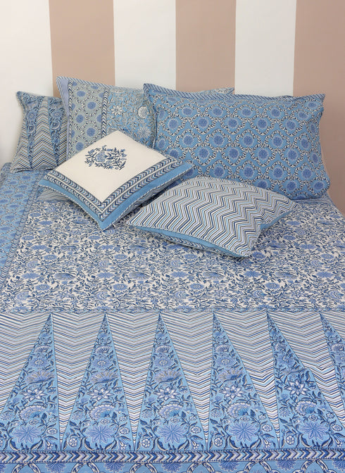 20s Cotton Bed Cover In Floral Print