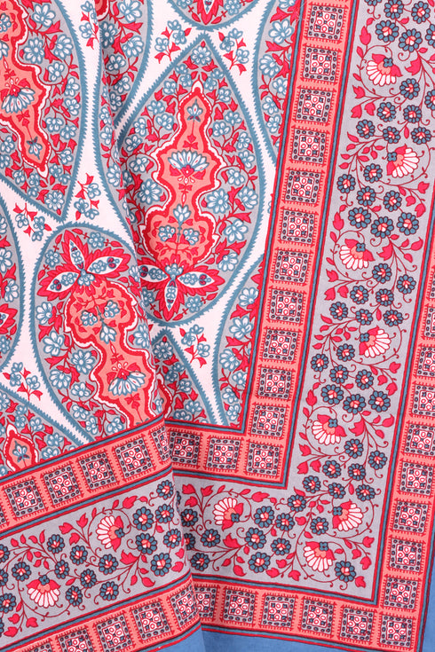 20s Cotton Bed Cover In Graphic Print