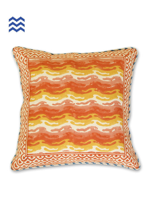 20s Cotton Cushion CoverIn GraphicBlock Print