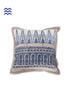 20s Cotton Cushion Cover in Block Print with Piping
