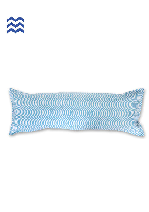 20s Cotton Lumbar Cushion Cover In Graphic Block Print