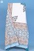 20s Cotton KING SIZE Bed Cover In Graphic Block Print