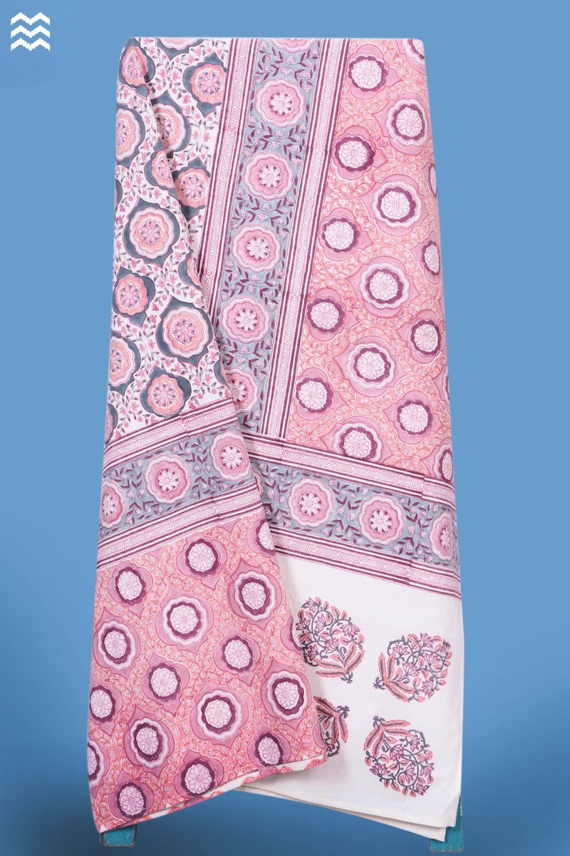 20s Cotton Bed Cover in Block Print main image 1