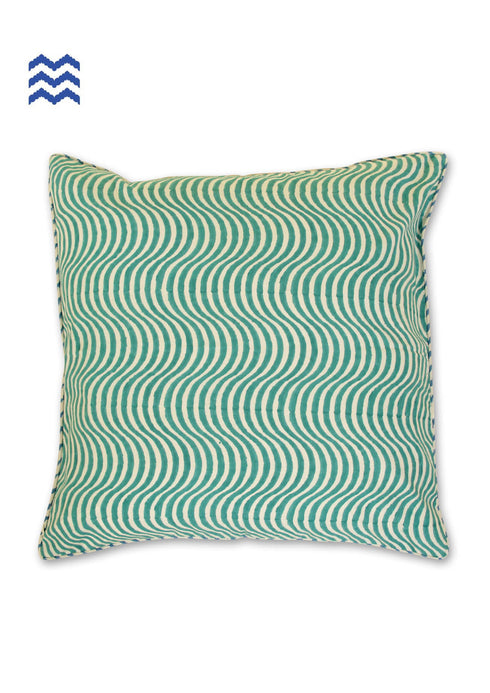 20s Cotton Cushion Cover In Graphic Block Print