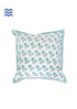 20s Cotton Cushion Cover in Floral Block Print