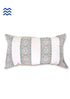 20s Cotton Lumbar Cushion Cover In Graphic Block Print