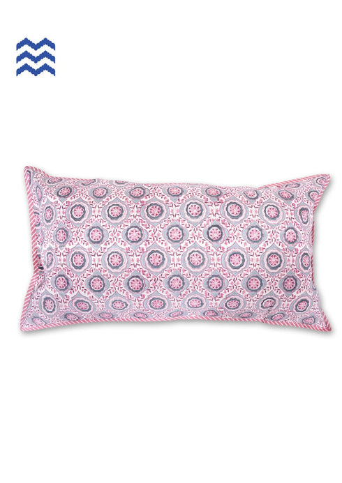 20s Cotton Cushion Cover In Graphic Block Print