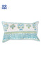 20s Cotton Lumbar Cushion Cover in Floral Block Print