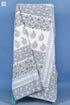20s Cotton KING SIZE Bed Cover In Floral Block Print