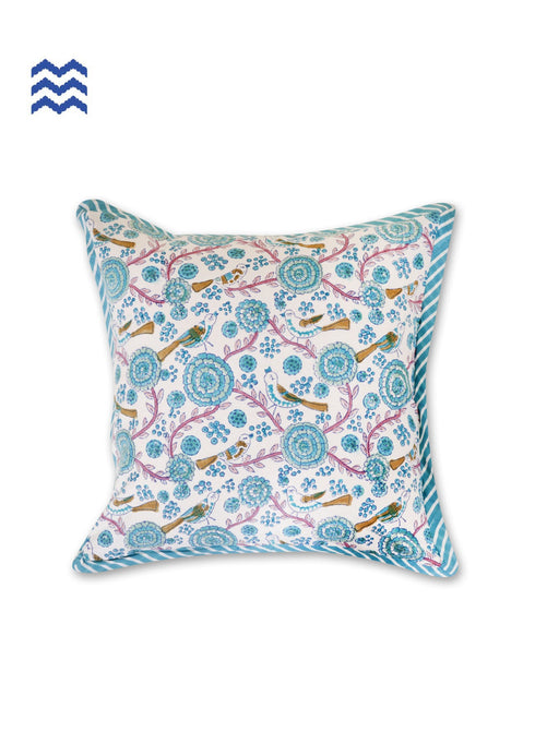 20s Cotton Cushion Cover In Assorted Block Print