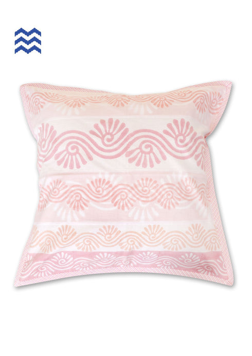 20s Cotton Cushion Cover In Graphic Block Print