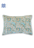 40s Cotton Pillow Cover in Floral Block Print