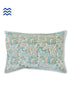 40s Cotton Pillow Cover in Floral Block Print