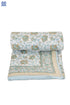 Mulmul Cotton Quilt in Floral Block Print