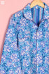 Cambric Cotton Long Pajama Set In Floral Block Print
