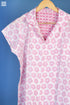 Cambric Cotton Wader Pajama Set In Graphic Block Print