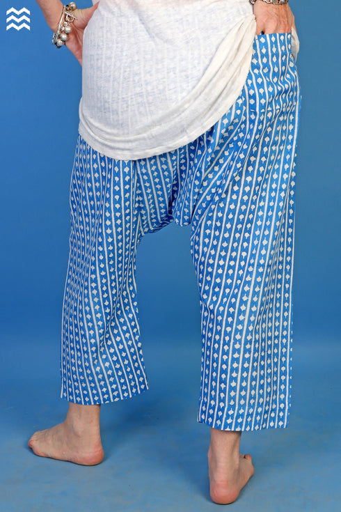 Cambric Cotton Sofa Pant With Graphic Block Print