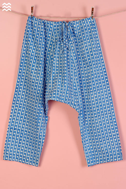 Cambric Cotton Sofa Pant With Graphic Block Print