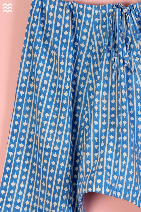 Cambric Cotton Sofa Pant With Graphic Block Print