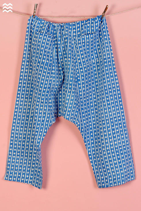Cambric Cotton Sofa Pant With Graphic Block Print
