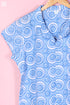 Cambric Cotton Wader Pajama Set In Graphic Block Print