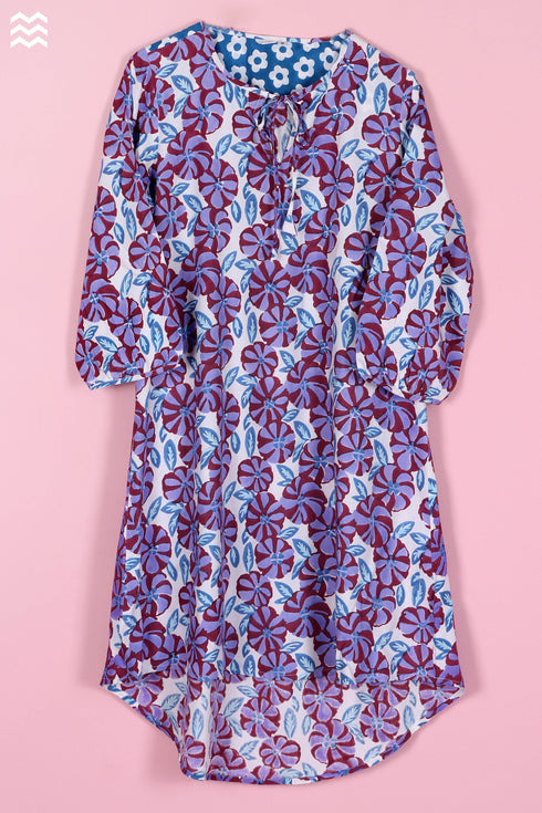 Bizzy Lizzy Sofa Top With Floral Block Print