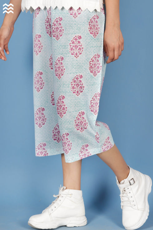 Cambric Cotton Ralph Pant In Paisley Block Print