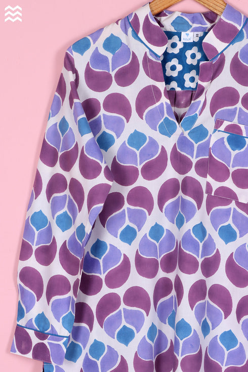 Bizzy Lizzy Sleeper Top With Graphic Block Print