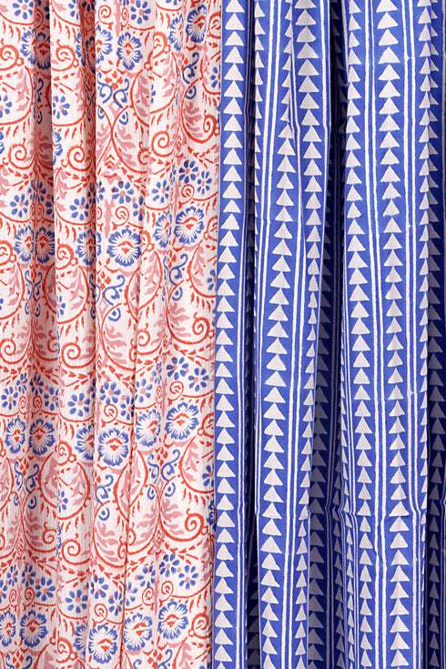 Cotton Dress Material with Mulmul Dupatta In Block Print