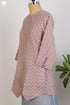 Dobby Cotton Panelled Top With Graphic Block Print