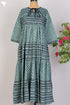 Khaadi Cotton Tiered Floor Length Dress With Block Print