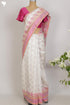 Maheshwari Silk Saree In Graphic Block Print