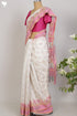 Maheshwari Silk Saree In Graphic Block Print