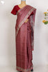 Tussar Silk Saree In Floral Block Print