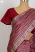 Tussar Silk Saree In Floral Block Print