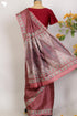 Tussar Silk Saree In Floral Block Print