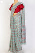Bengal Cotton Saree In Floral Block Print
