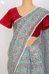 Bengal Cotton Saree In Floral Block Print