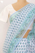 Kota Handloom Cotton Saree In Floral Block Print
