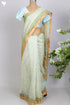 Maheshwari Silk Saree In Floral Block Print
